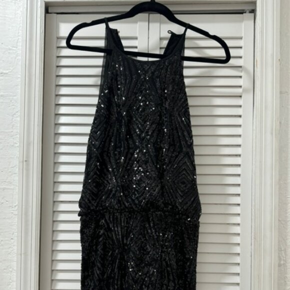 SAYLOR Black Sequin Romper - Picture 1 of 4